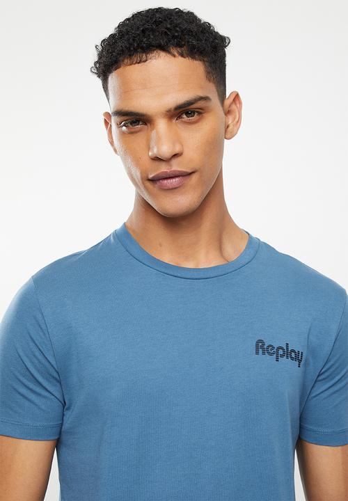 Replay - Essential crew neck tee - blue
