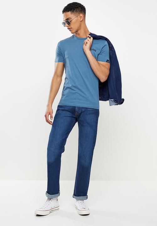 Replay - Essential crew neck tee - blue