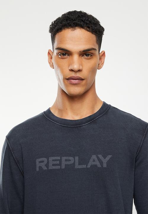 Replay - Essential logo crew sweat - black