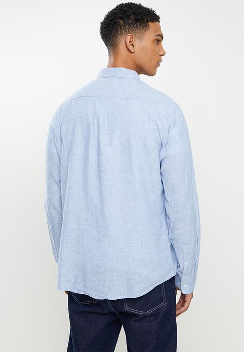 Cotton On - Ashby long sleeve shirt - bright blue