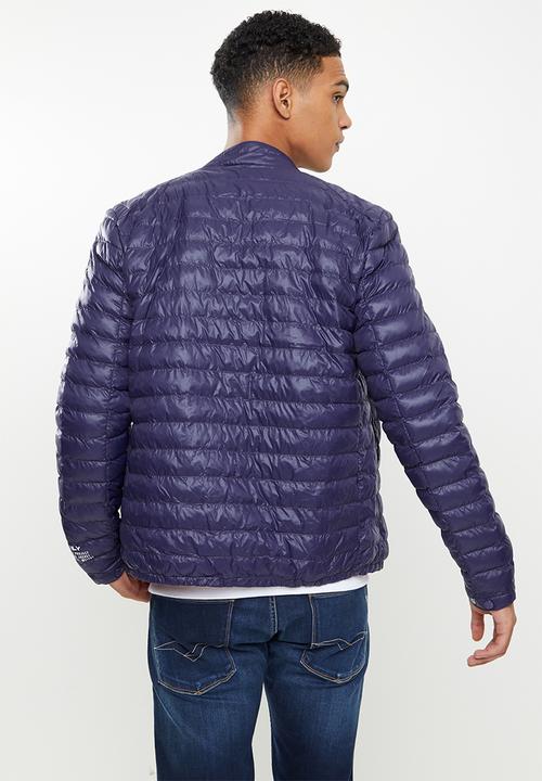 Replay - Puffer biker jacket - blue