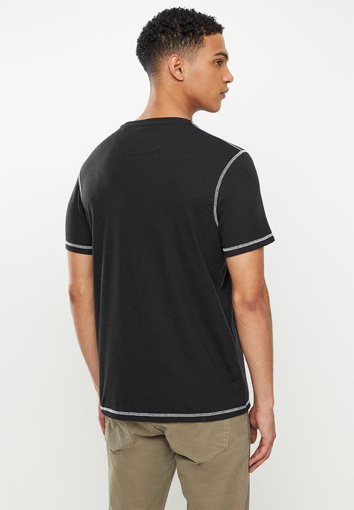 Lyle & Scott - Contrast Seams Tee - Black & White