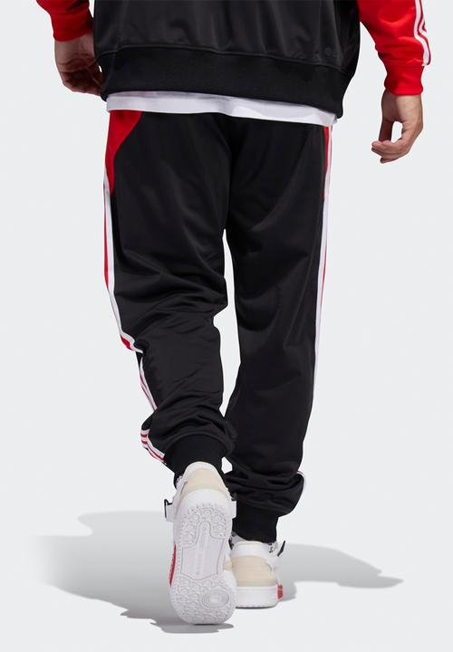 adidas Originals - SST Blocked Track Pants  - vivid red & black