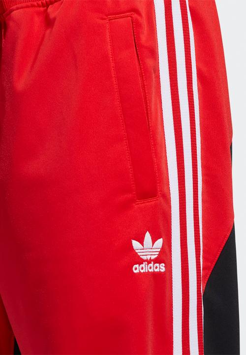 adidas Originals - SST Blocked Track Pants  - vivid red & black