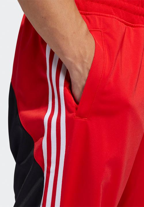 adidas Originals - SST Blocked Track Pants  - vivid red & black