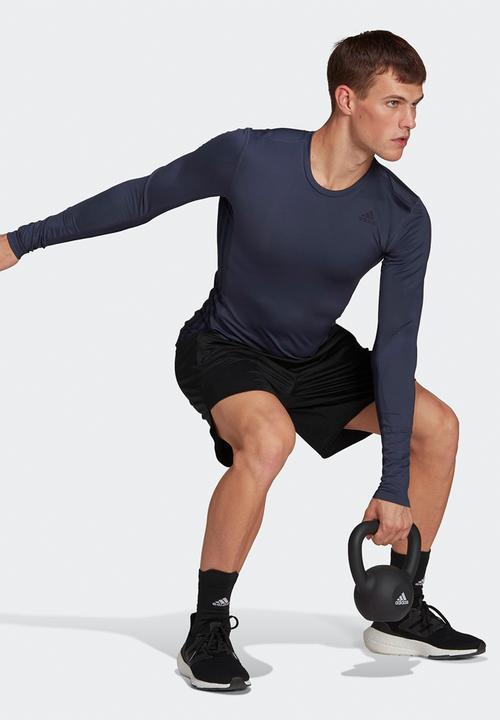 adidas Performance - Techfit 3-Stripes Celebration Long Sleeve Tee _ Blue