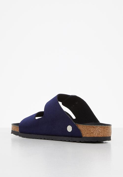 Birkenstock - Arizona big buckle rivet logo velvet regular - midnight
