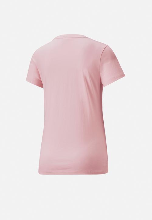 PUMA - Classic metallic logo tee - chalk pink/silver