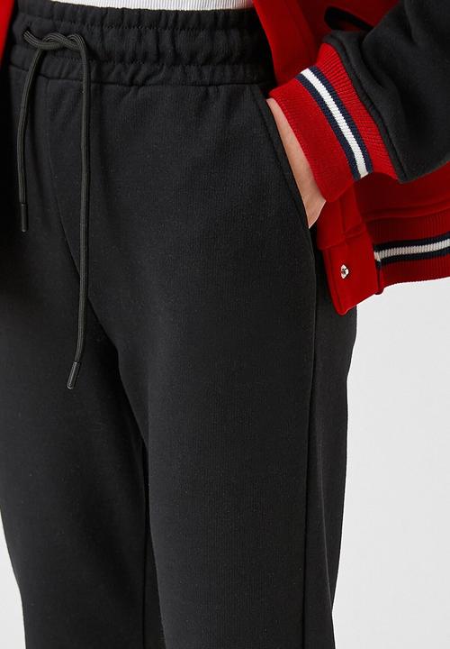 Koton - Tie waist jogger sweatpants - black
