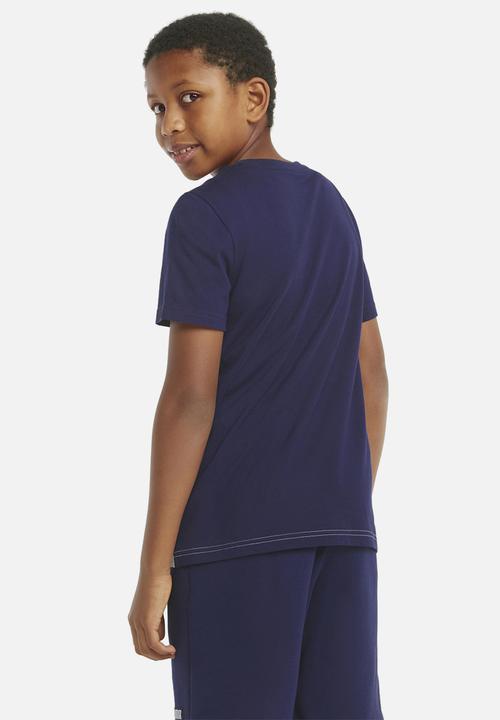 PUMA - Ess+ colourblock tee b - peacoat