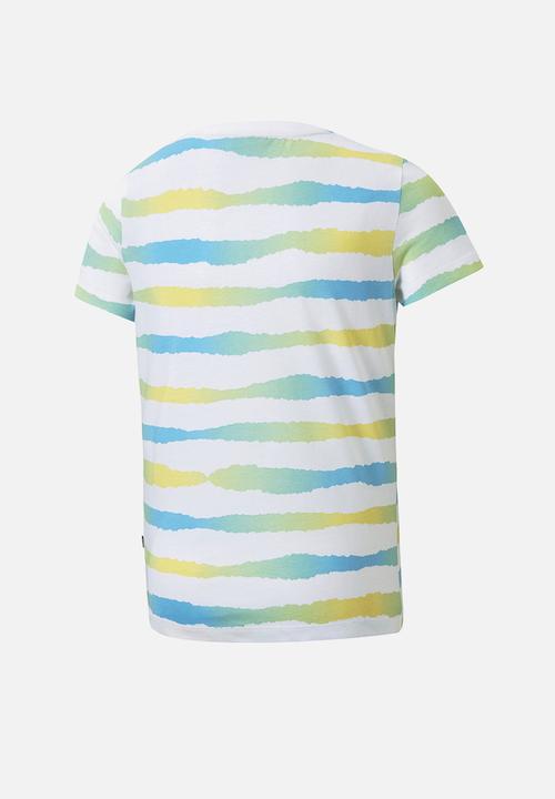 PUMA - Ess+ bleach aop tee g - puma white