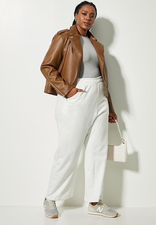 Superbalist - Pu biker jacket - tobacco
