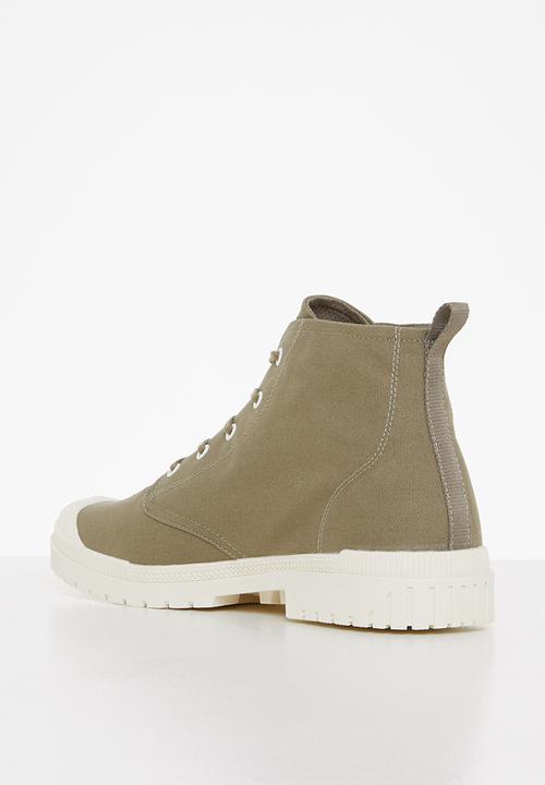 Palladium - Pampa sp20 hi cvs -  dusty green/marshmallow