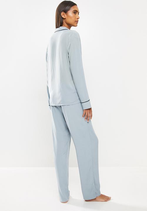 Superbalist - Sleep shirt & pants set - dusty blue