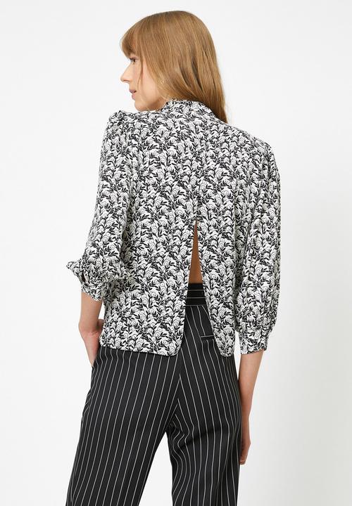 Koton - long sleeve shirt - black patterned