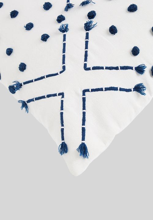 Sixth Floor - Stitch cushion cover - navy