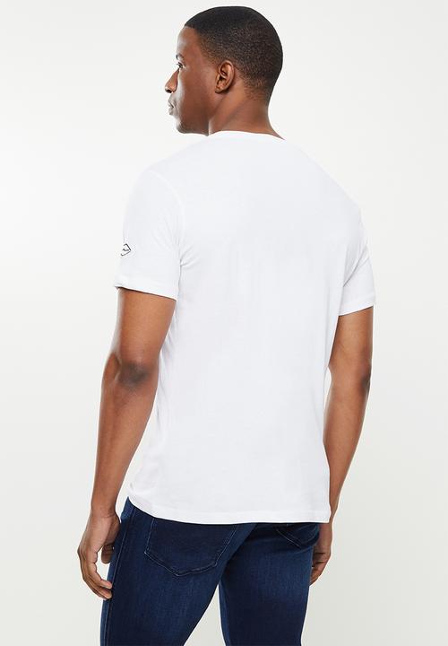 Replay - Replay chest print tee - white