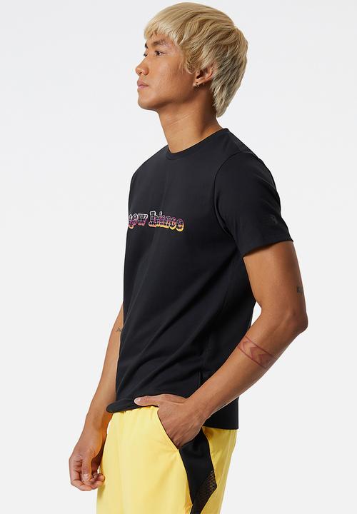 New Balance  - Tenacity Heather Tech SS Print Tee - black