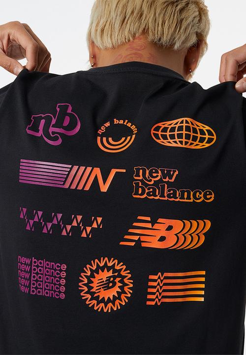 New Balance  - Tenacity Heather Tech SS Print Tee - black