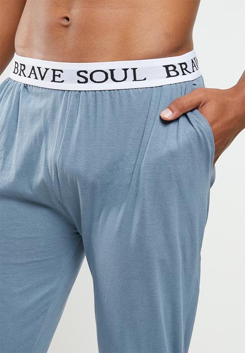 Brave Soul - Kevin printed lounge pants - blue