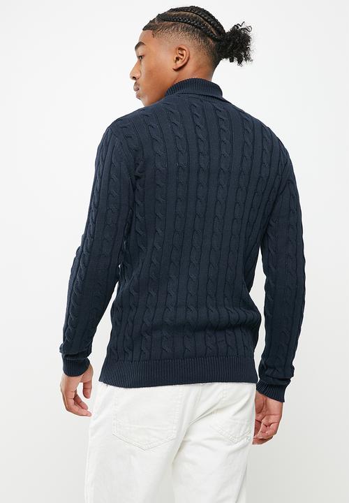 Brave Soul - Overstone knit - navy