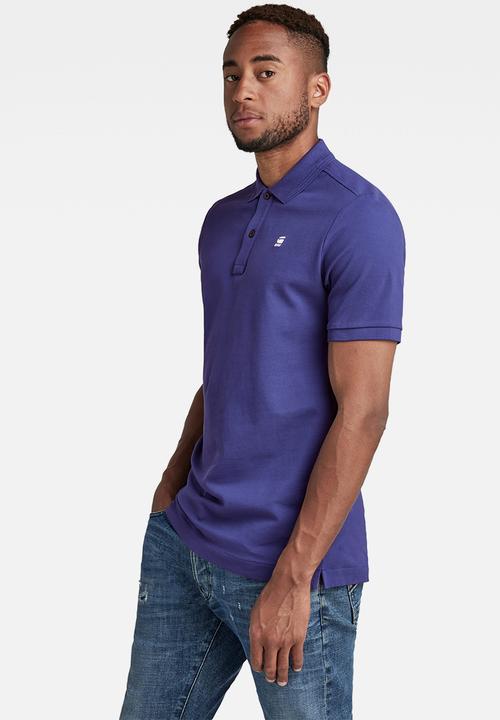 G-STAR - Dunda slim polo short sleeve - ballpen blue