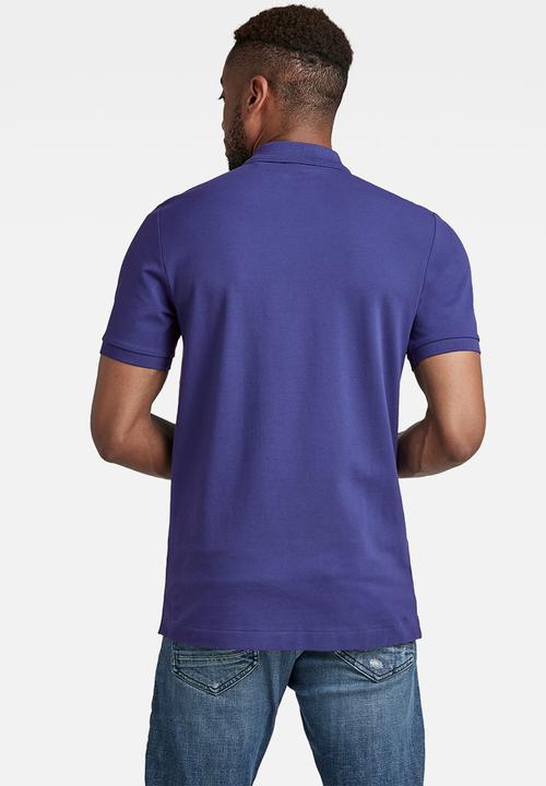 G-STAR - Dunda slim polo short sleeve - ballpen blue