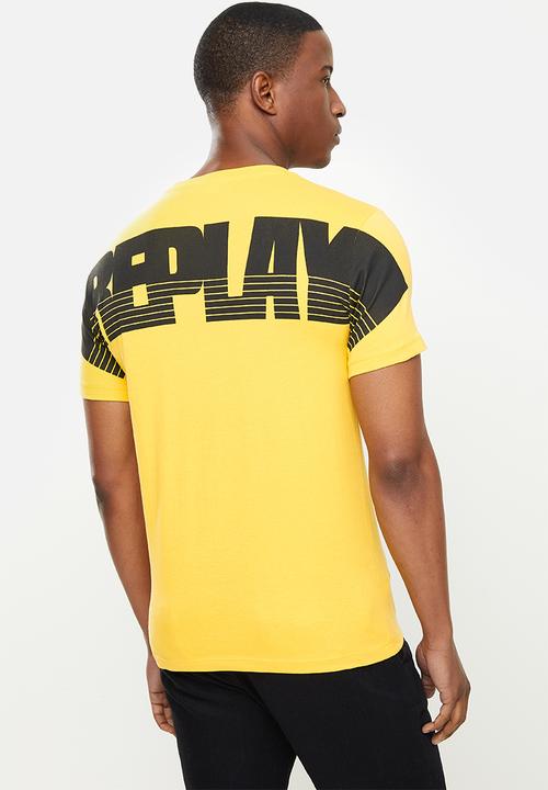 Replay - Replay backprint logo tee - yellow