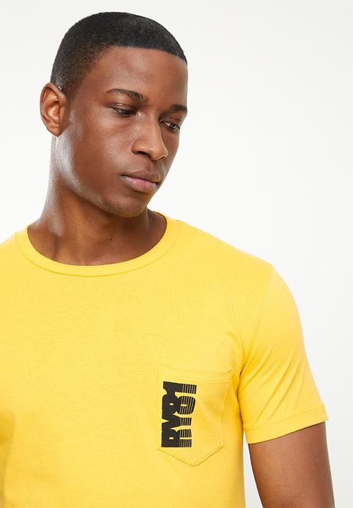 Replay - Replay backprint logo tee - yellow