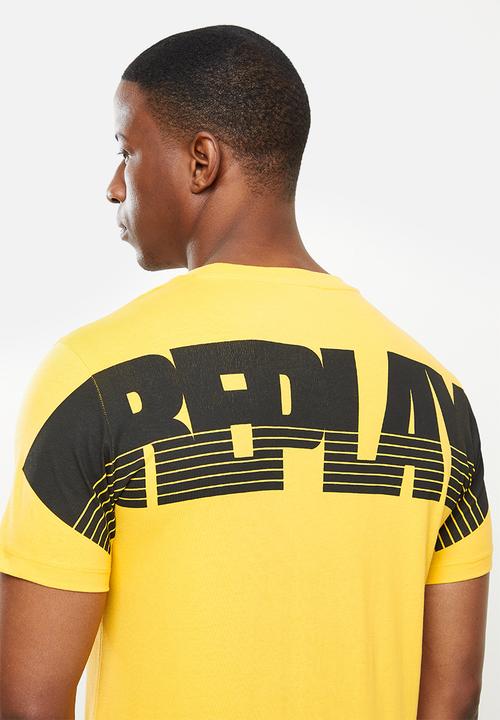 Replay - Replay backprint logo tee - yellow