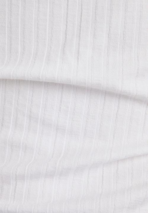 G-STAR - Slim rib longsleeve tee - white