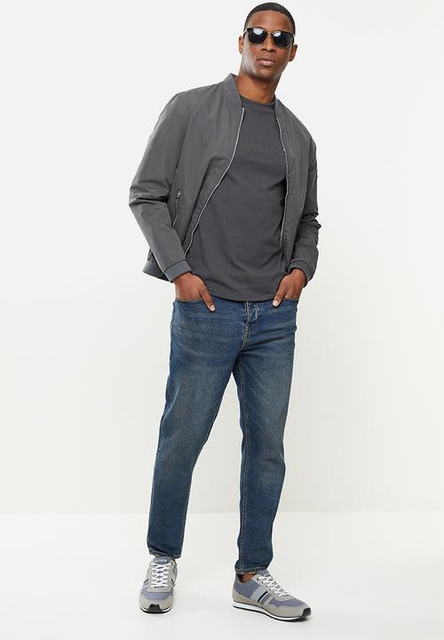 Replay - Essential logo tee - charcoal