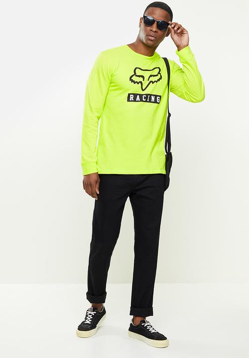Fox - Paddox  Long Sleeve Tee - Fluro Yellow