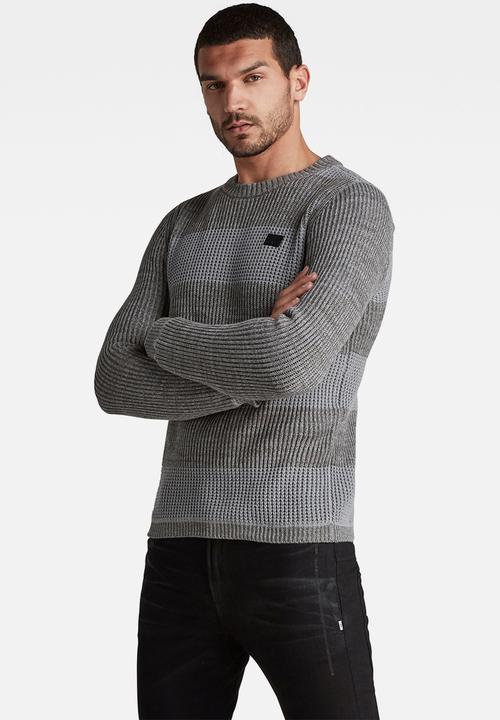 G-STAR - Stripe r knit - gs grey/charcoal