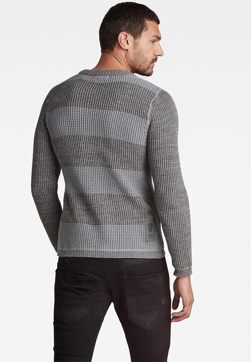 G-STAR - Stripe r knit - gs grey/charcoal
