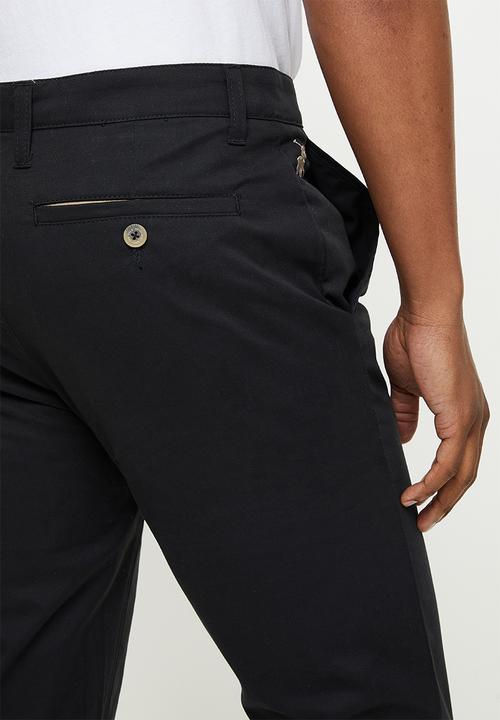POLO - Alexander Cotton Stretch Straight leg Chino - Black