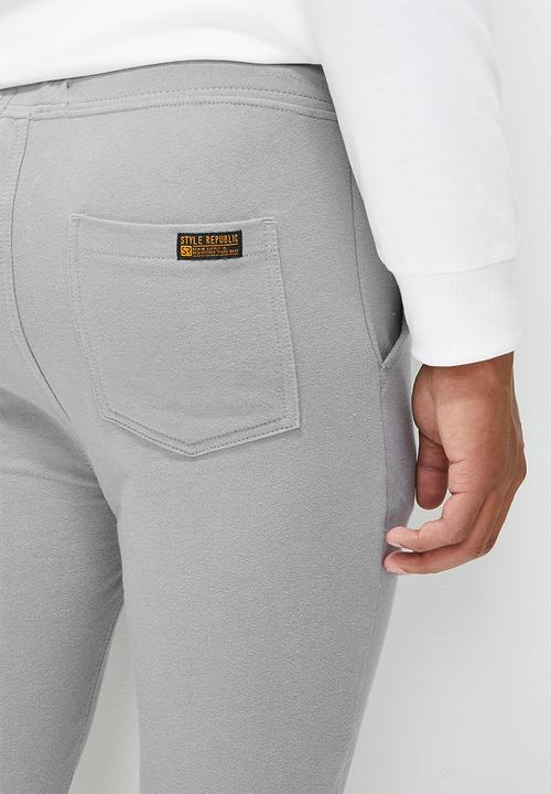 STYLE REPUBLIC - Skinny tapered sweatpant - mid  grey