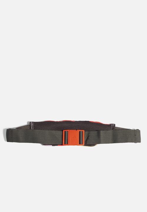 adidas Performance - Run belt mm - trail brown/blaze orange/semi solar slime