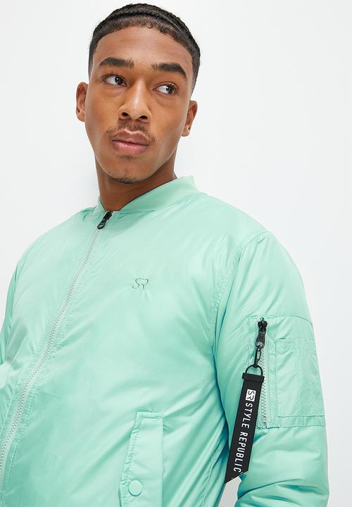 STYLE REPUBLIC - Padded ma1 bomber jacket - sage green