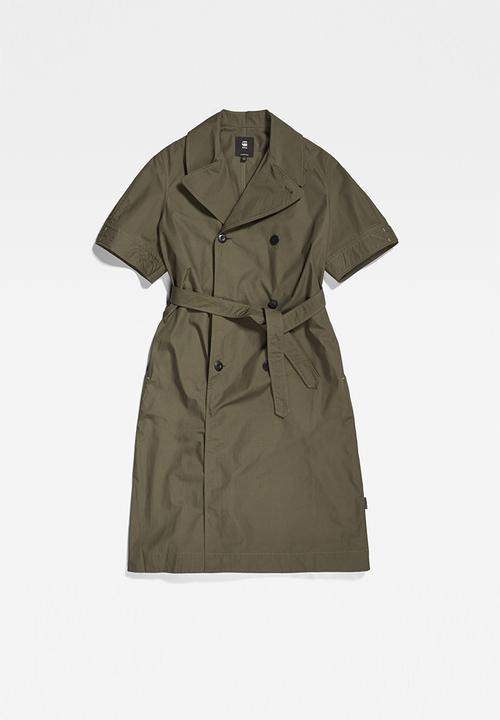 G-STAR - High trench short sleeve dress - combat