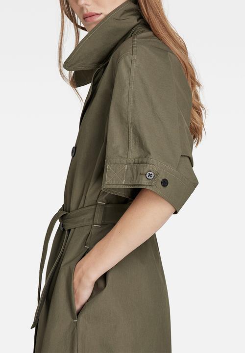 G-STAR - High trench short sleeve dress - combat