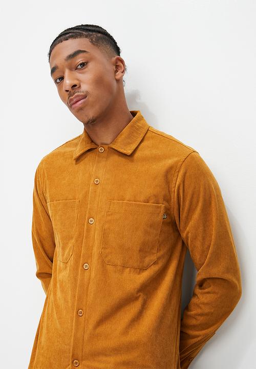 STYLE REPUBLIC - Regular fit corduroy overshirt shirt - ginger