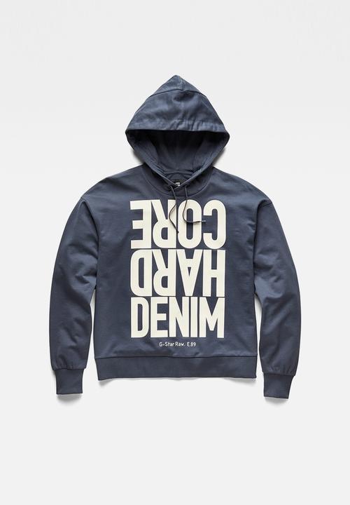 G-STAR - Hcd loose hooded sweat top - fantem blue