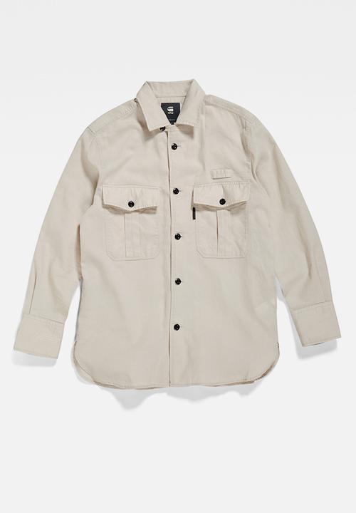 G-STAR - Officer bf long sleeve shirt - whitebait