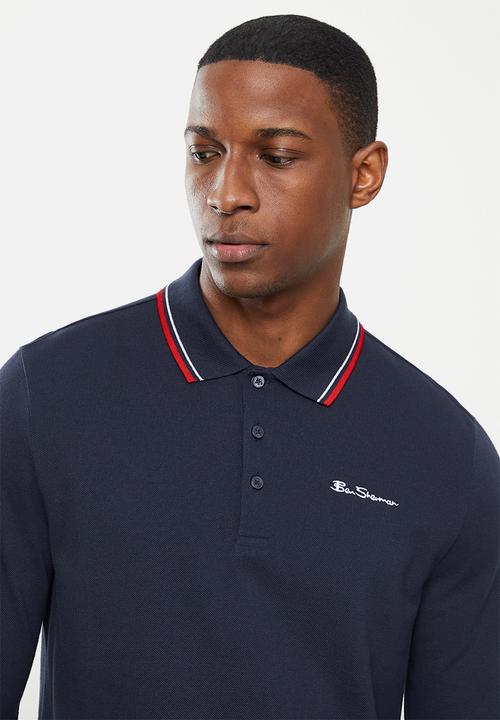 Ben Sherman - Ramford long sleeve golfer - navy
