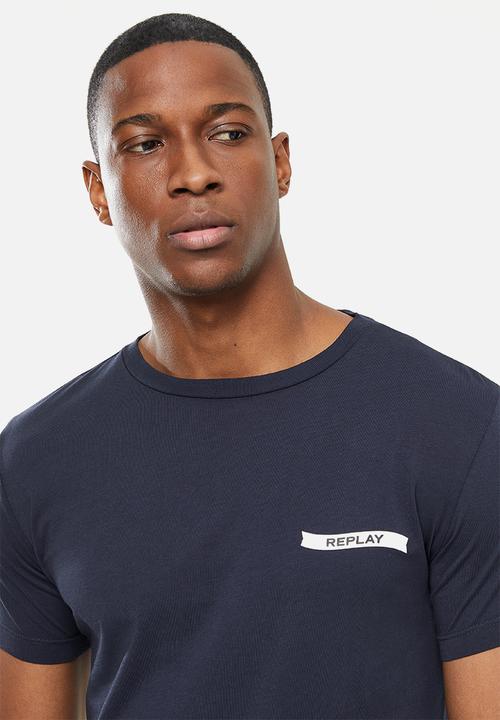 Replay - Replay side label tee - aviator blue