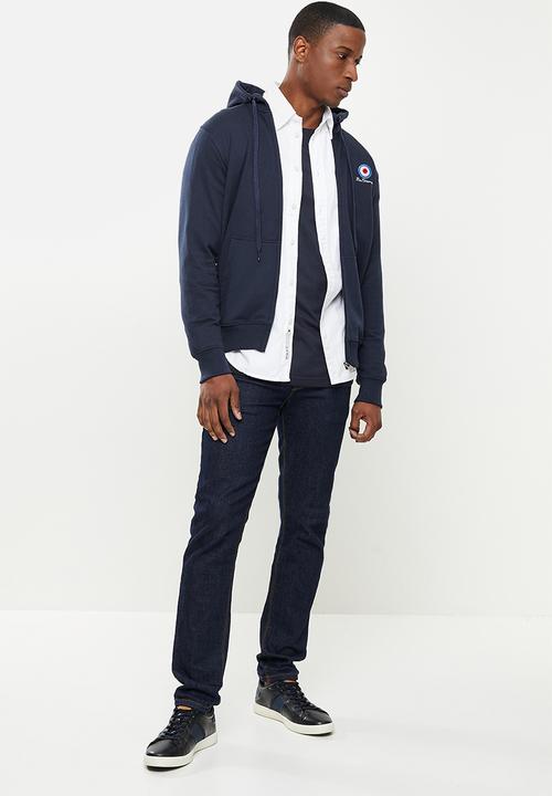 Ben Sherman - Target emb zip thru hoody - navy