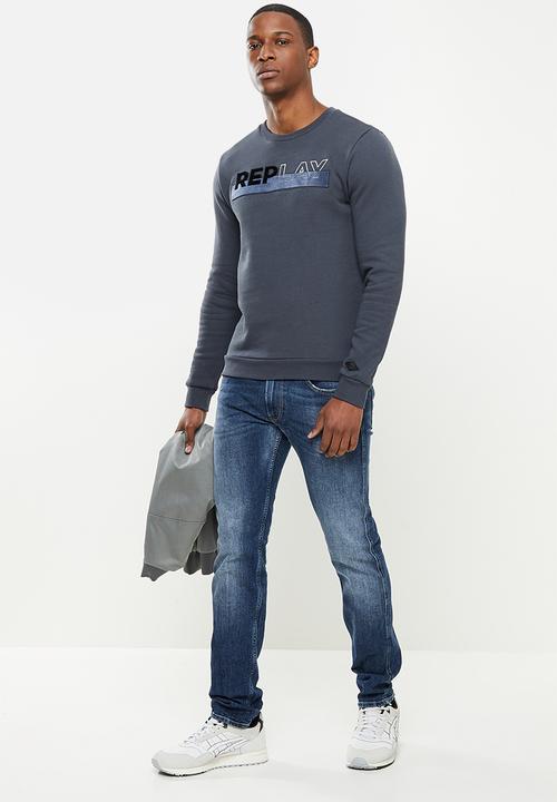 Replay - Slim fit jeans - mid blue 