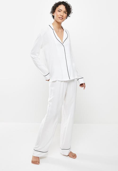 Superbalist - Sleep shirt & pants set - ecru