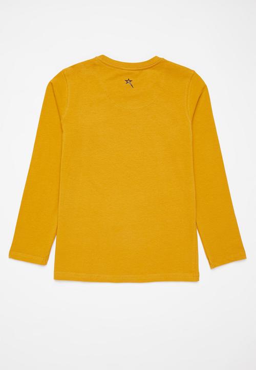 SOVIET - B decker boys long sleeve logo tee - mustard